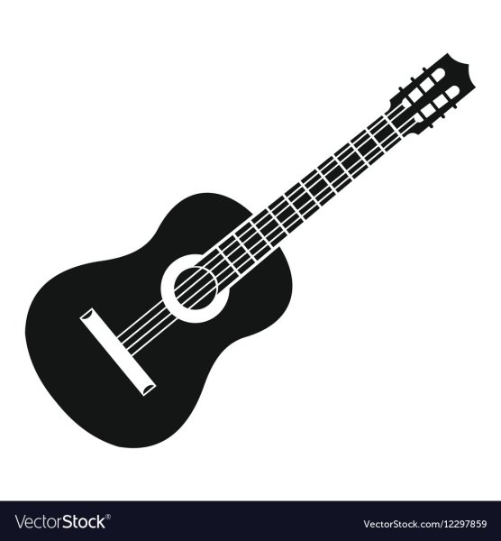 Акустическая гитара вектор