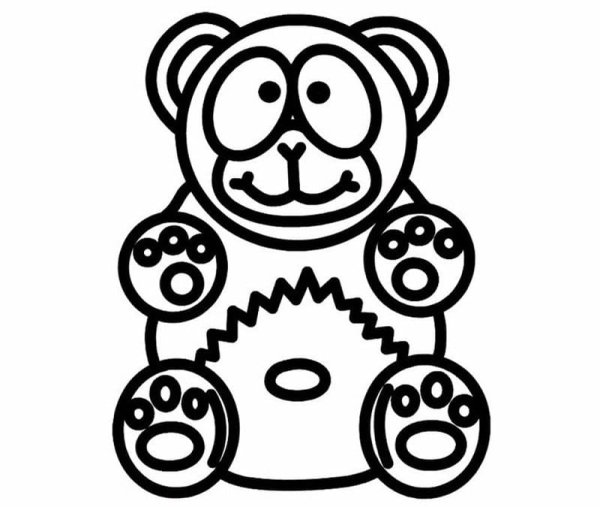 Раскраска Валера ЖЕЛЕЙНЫЙ медведь