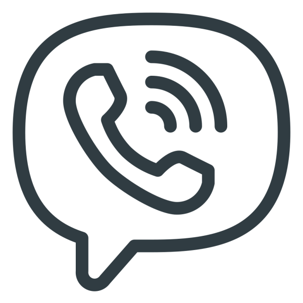 Значок вайбер черно белый