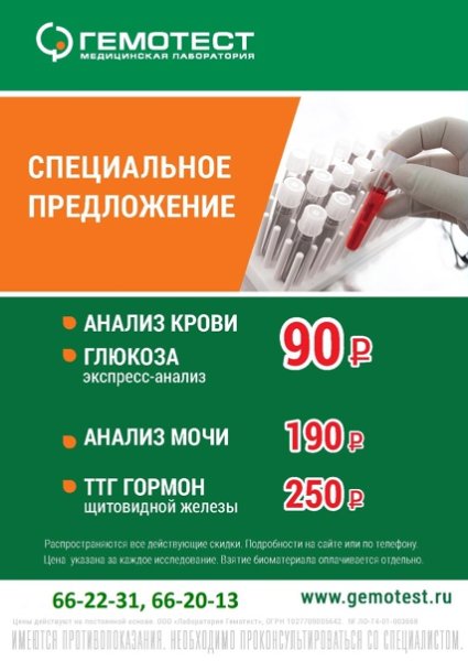 Гемотест акции