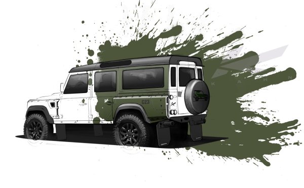 Ленд Ровер Дефендер в векторе