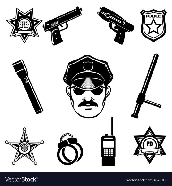 Эскиз тату полицейский