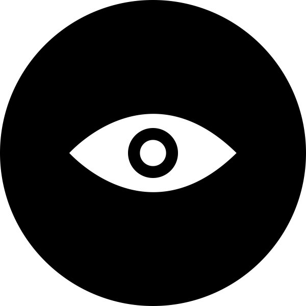 Значок глаз черный