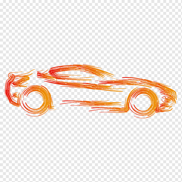 Автомобиль вектор сбоку контур