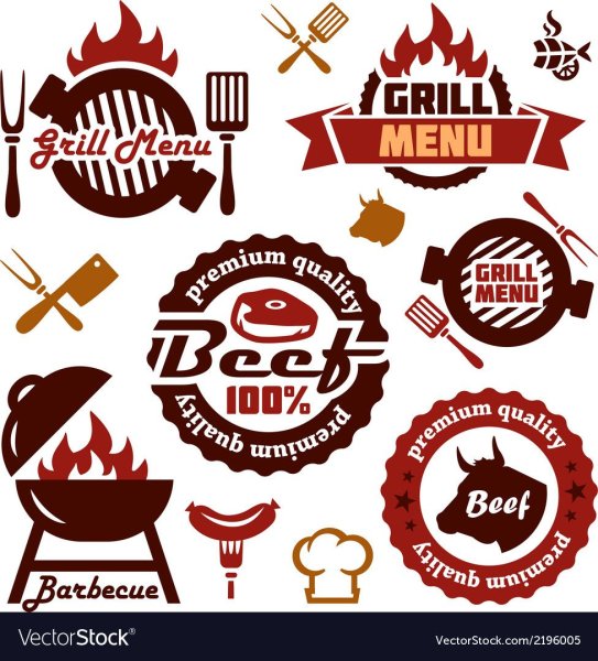 Мясо на углях логотип