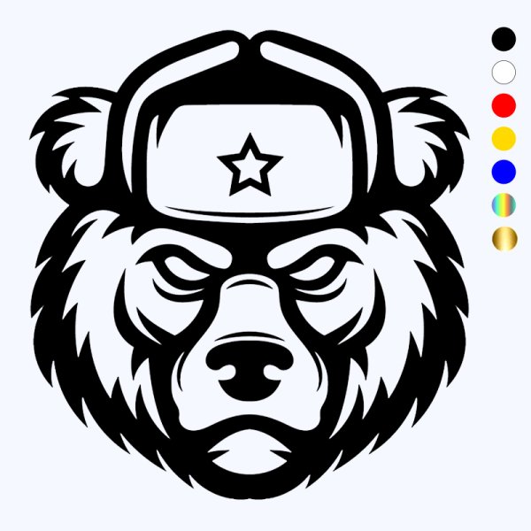 Наклейка медведь на машину