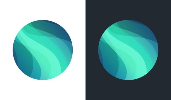 Северное сияние вектор лого