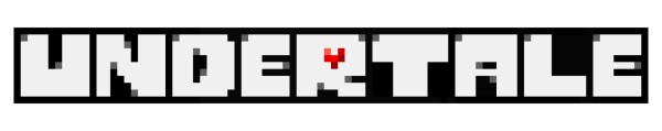 Надпись Undertale без фона
