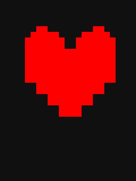 Пиксельное сердце на белом фоне
