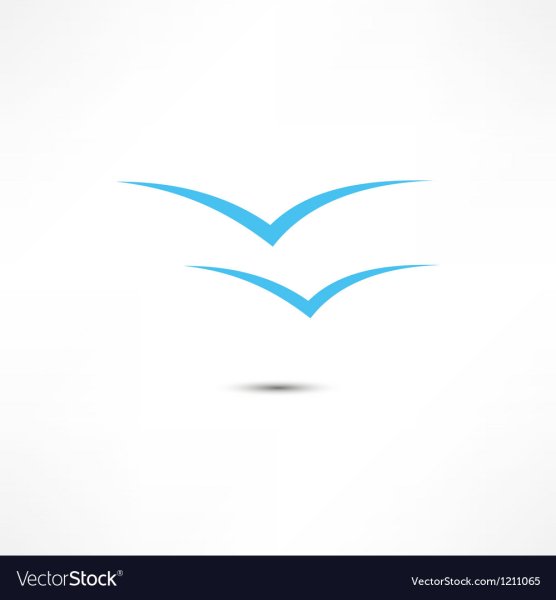 Чайка в виде галочки