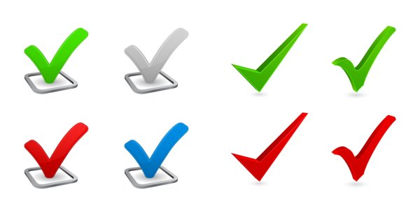 Галочки разного цвета