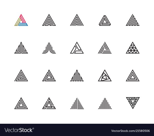 Логотип треугольник округлый