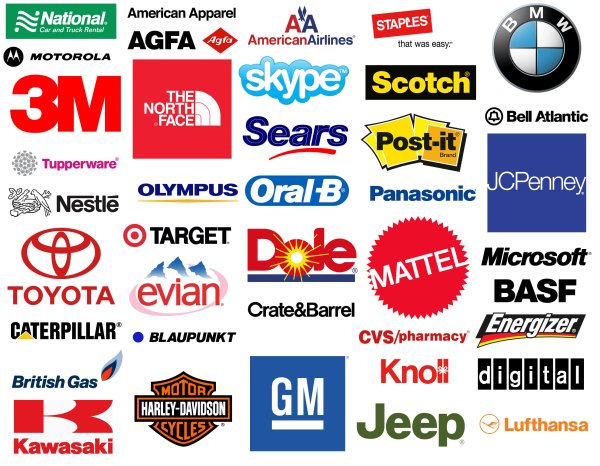 Логотипы известных брендов