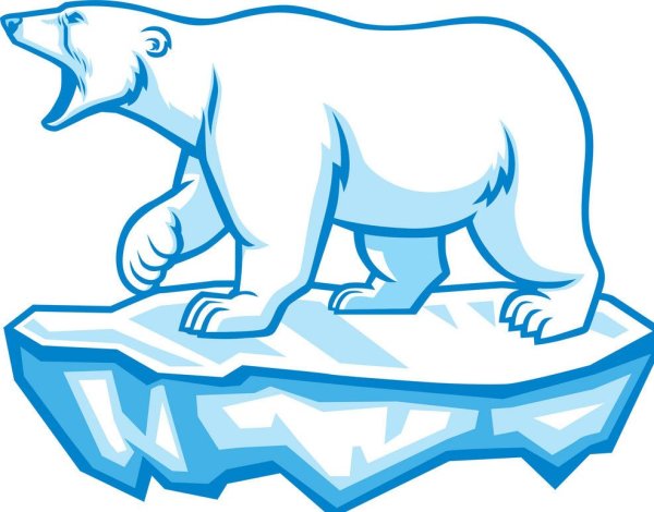 Белый медведь вектор