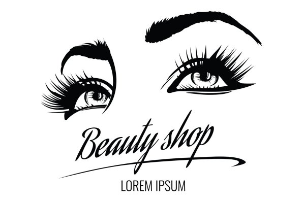 Силуэт девушки с ресницами