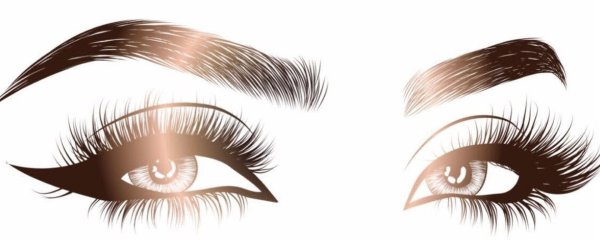 Ресницы и брови на прозрачном фоне