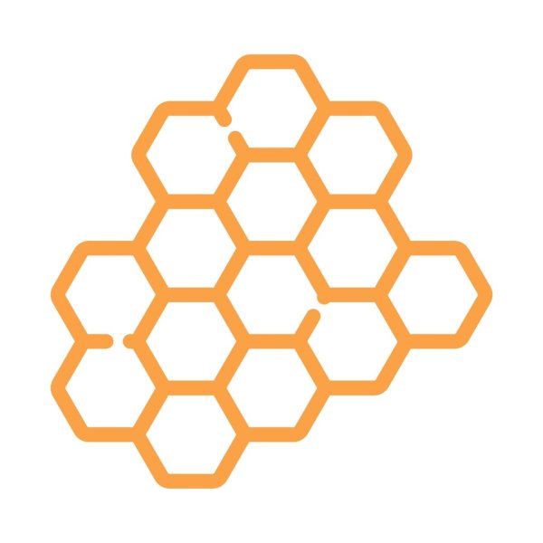 Значок пчелиные соты