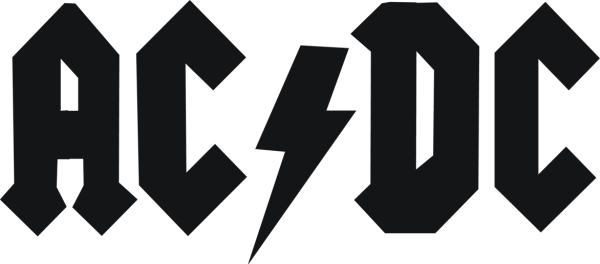 AC DC лого вектор