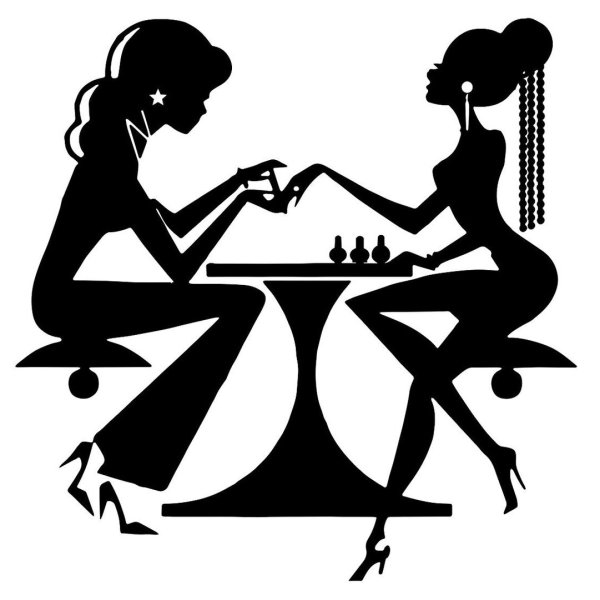 Силуэты для парикмахерской и маникюра