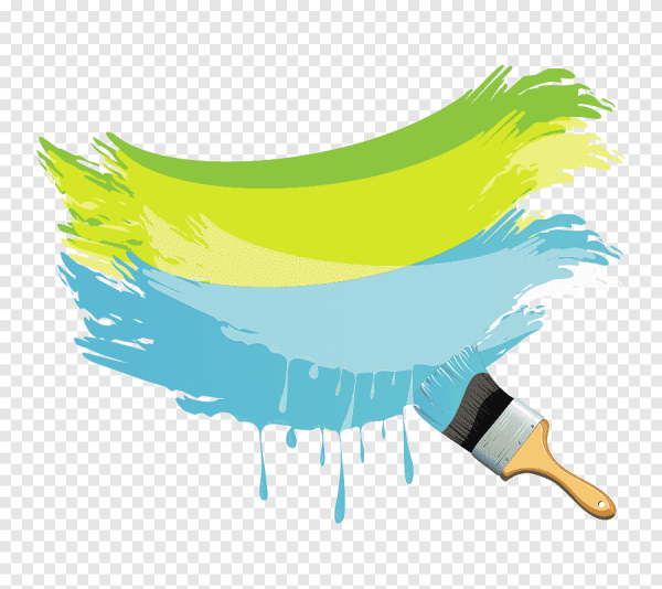 Логотип кисть с краской