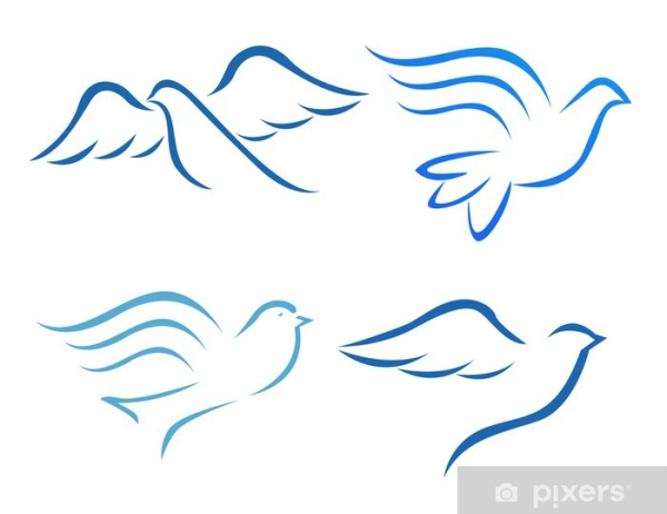 Стилизованный голубь