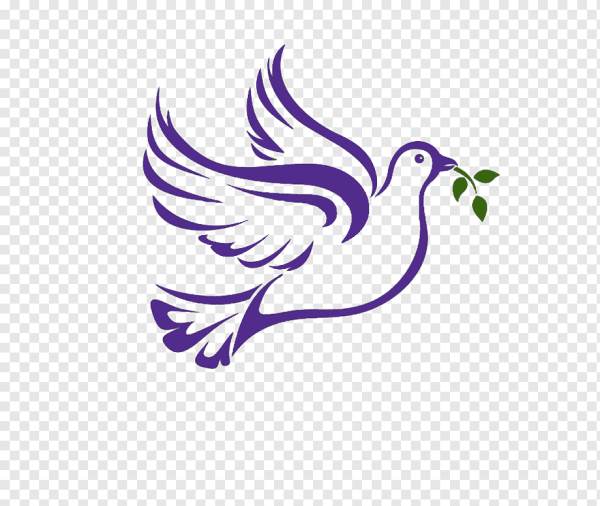 Сиреневая птица для логотипа
