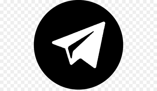 Логотип Telegram серый