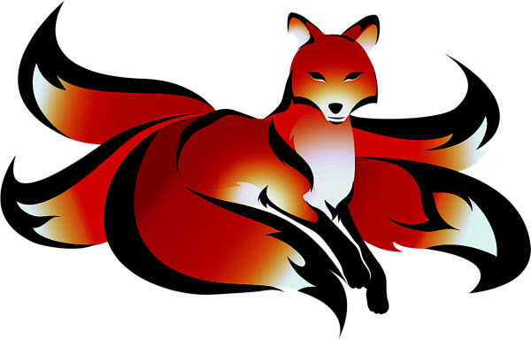 Кицунэ лиса вектор