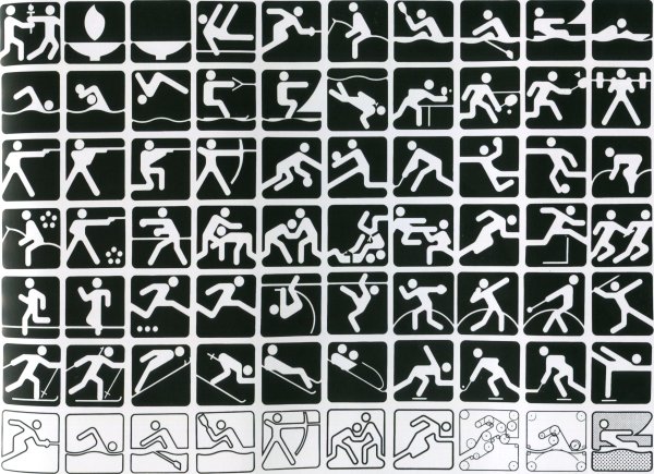 Символы видов спорта олимпиады 80