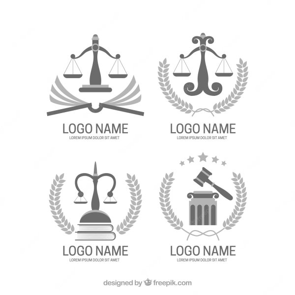 Набор логотипов юриста