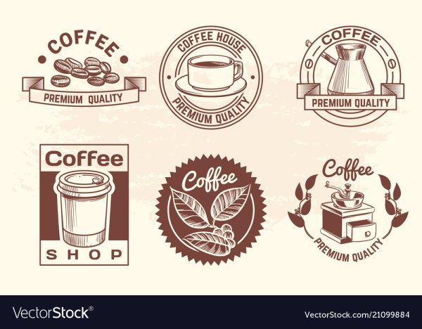 Логотипы с напитками кофейня