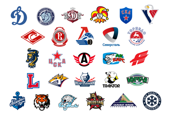 Эмблемы команд КХЛ