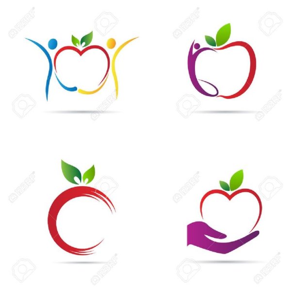 Буква о в виде яблока