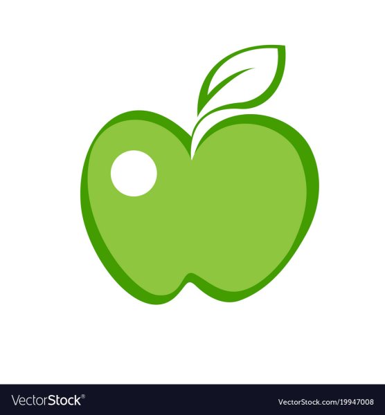 Зеленое яблоко значок