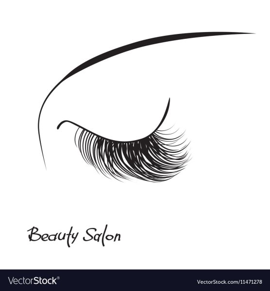 Ресницы логотип на черном фоне