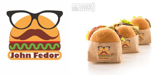 Burger надпись трафарет
