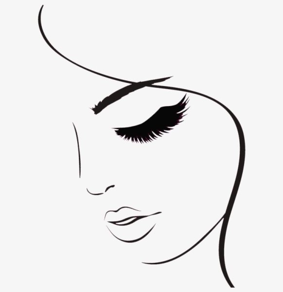 Силуэт глаза с ресницами