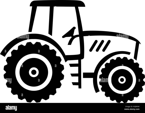 Трактор эмблема вектор