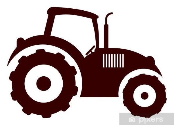 Трафарет трактора для торта