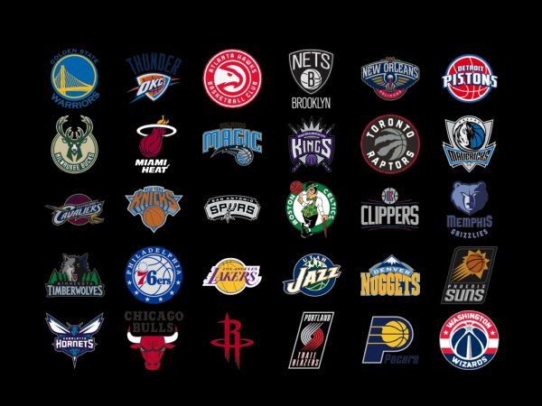 Логотипы команд в женской НБА