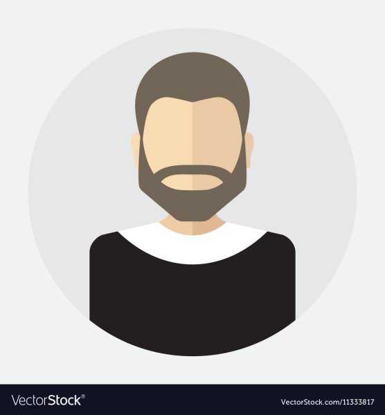 Аватар без лица с бородой