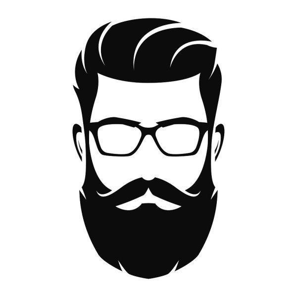 Силуэт бородатого мужчины