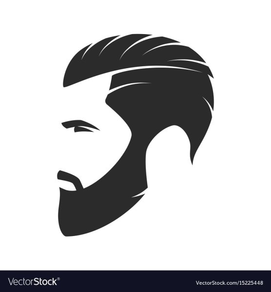 Силуэт мужчины прическа