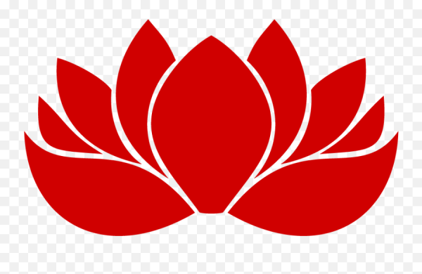 Красный цветок логотип