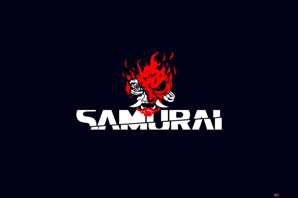 Samurai Cyberpunk 2077 надпись
