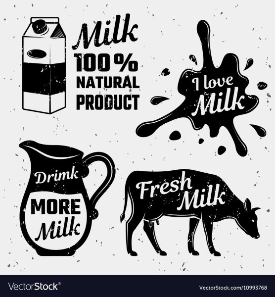 Логотипы молочных продуктов