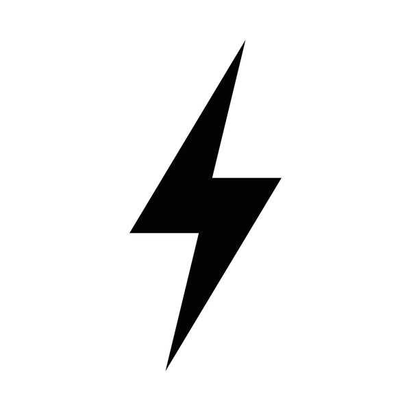 Значок электричества молния