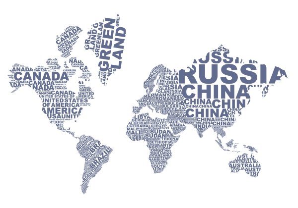 Силуэты континентов