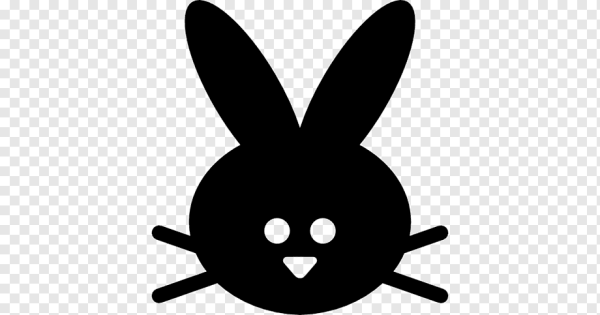 Заяц силуэт лицо