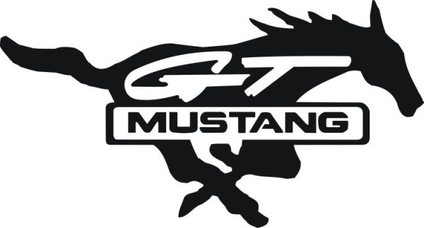 Лого Мустанг трафарет